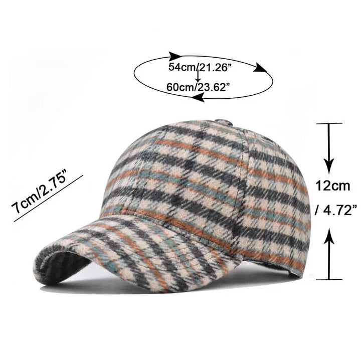Théo™ - Casquette à carreaux en laine pour un style rétro et sophistiqué