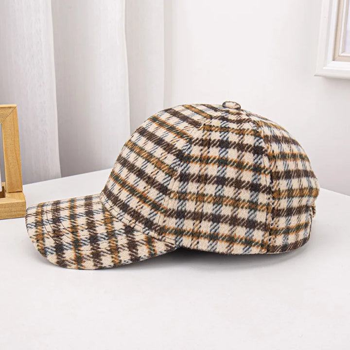 Théo™ - Casquette à carreaux en laine pour un style rétro et sophistiqué