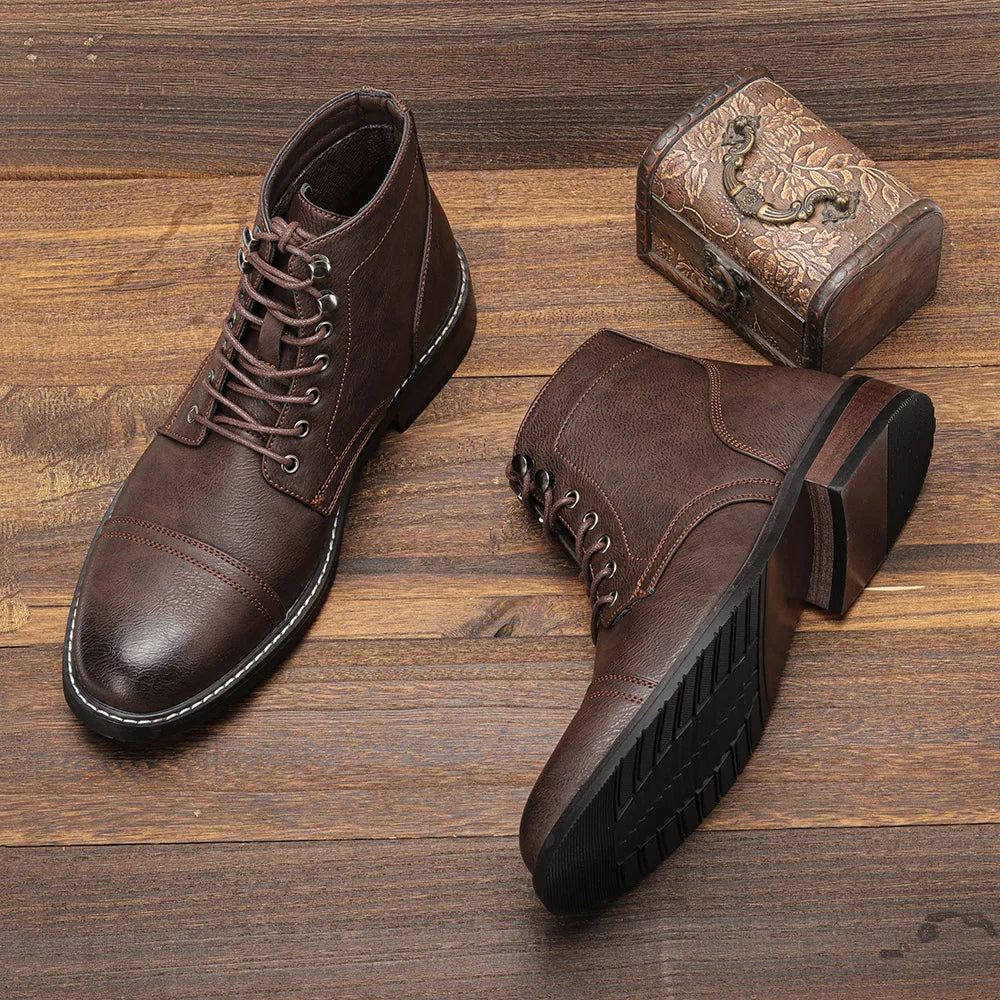 Keith | Bottes Derby Vintage avec Tête de Semelle