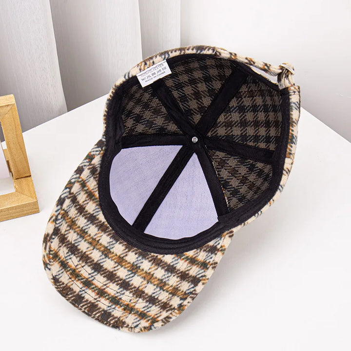 Théo™ - Casquette à carreaux en laine pour un style rétro et sophistiqué