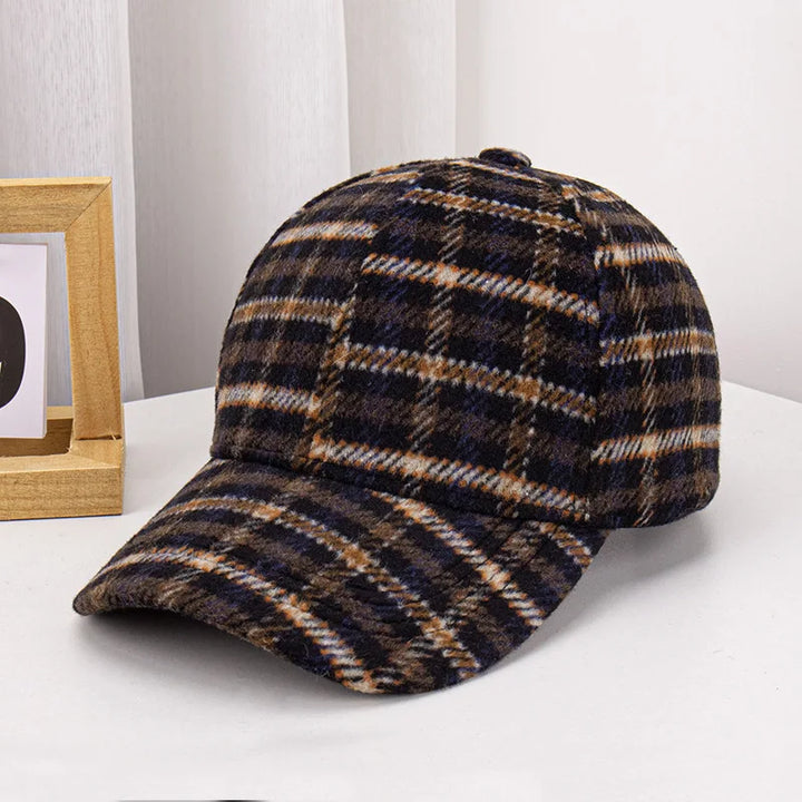 Théo™ - Casquette à carreaux en laine pour un style rétro et sophistiqué