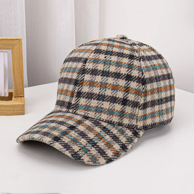 Théo™ - Casquette à carreaux en laine pour un style rétro et sophistiqué