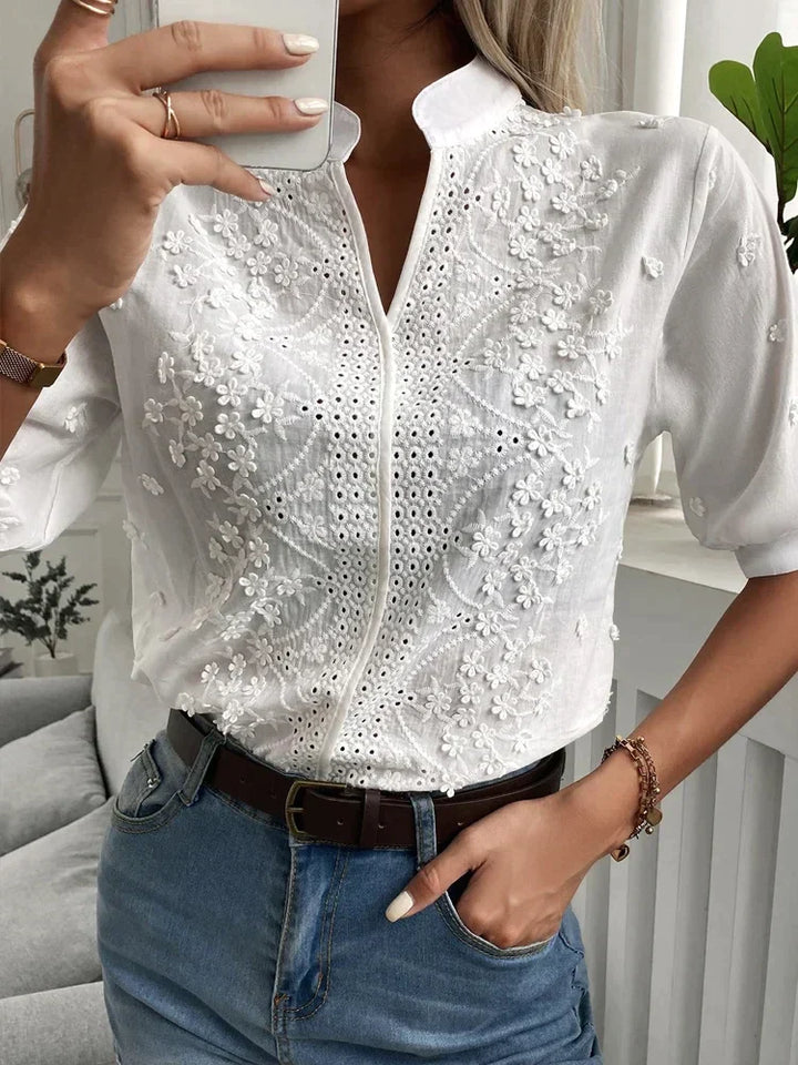 Leah™ - Blouse Élégante et Classique