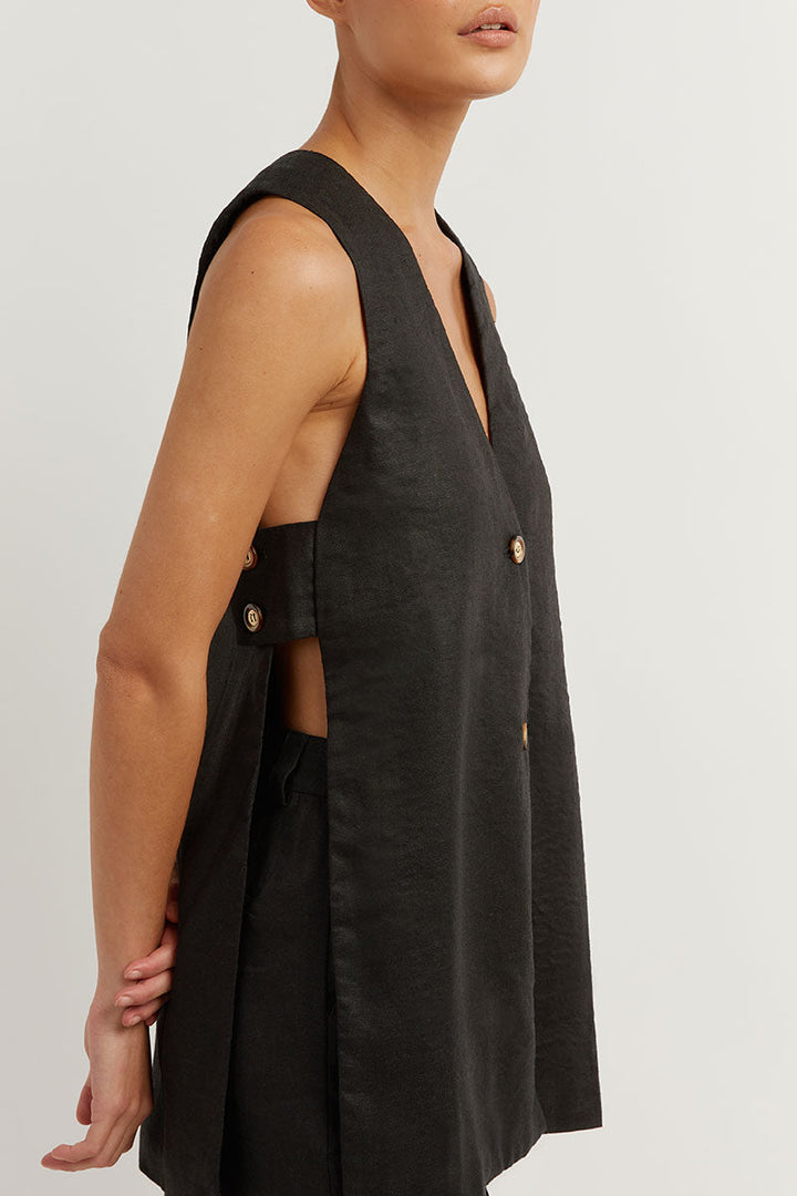 Fiona | Ensemble sans manches à boutons